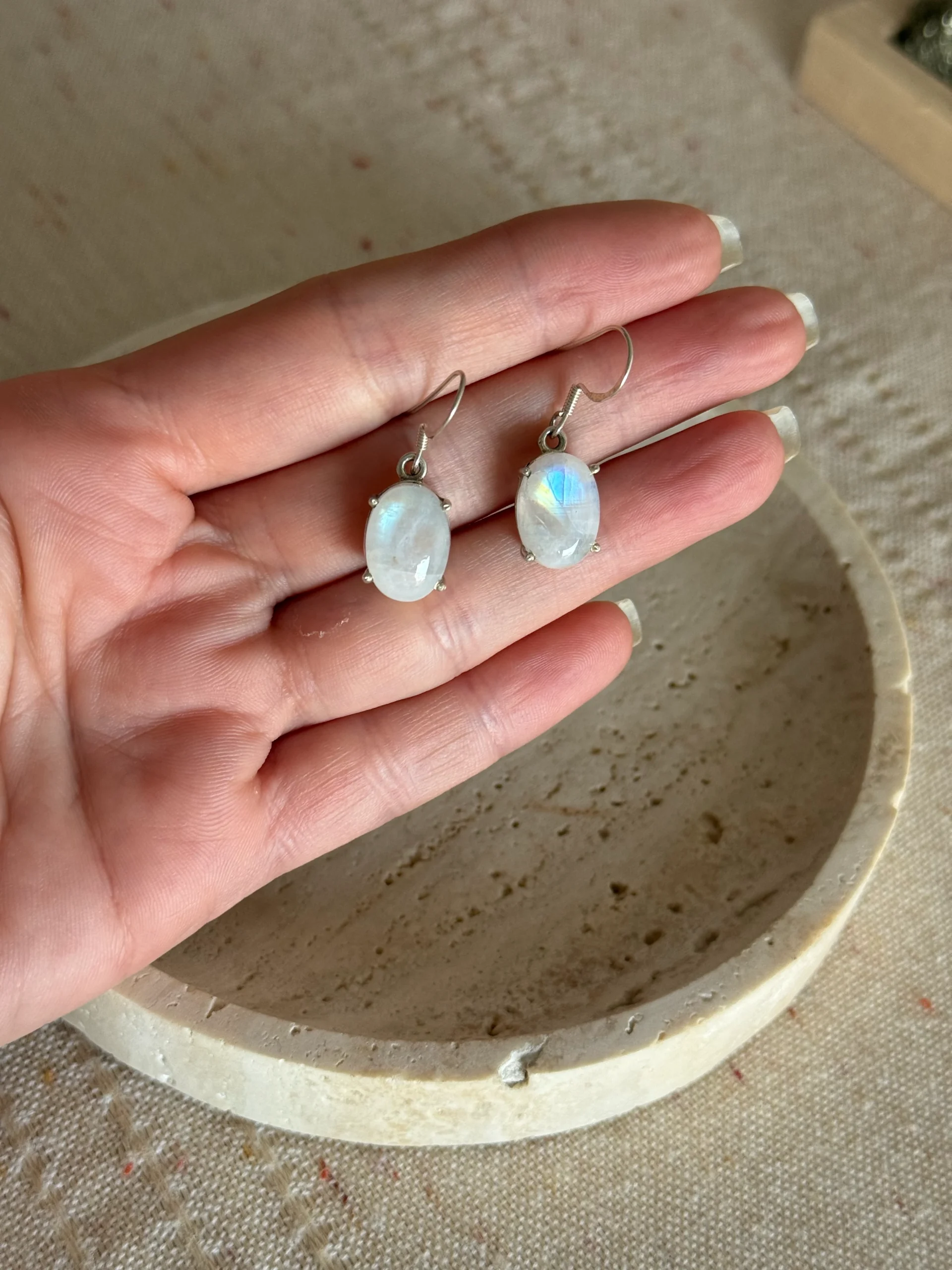 Boucles d'oreilles pierre de lune
