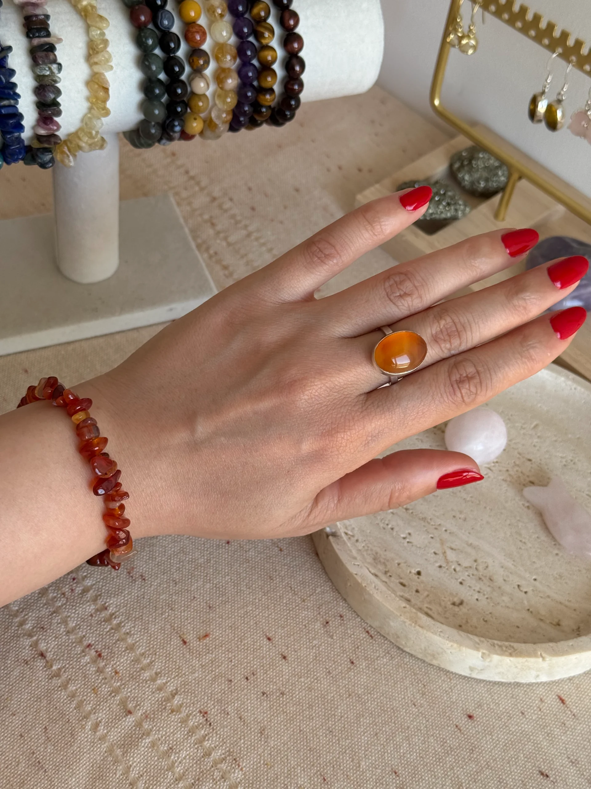 Bague Cornaline ovale